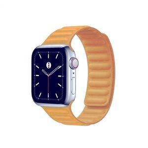 Unisex California Poppy Leather Link watch band